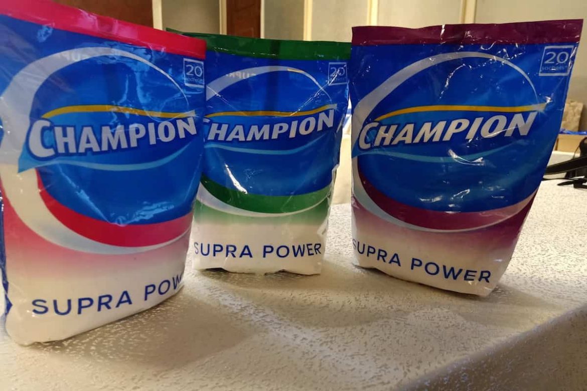 Champion Detergent Powder; Affordable Effective Floral Scent Remove Tough Stains