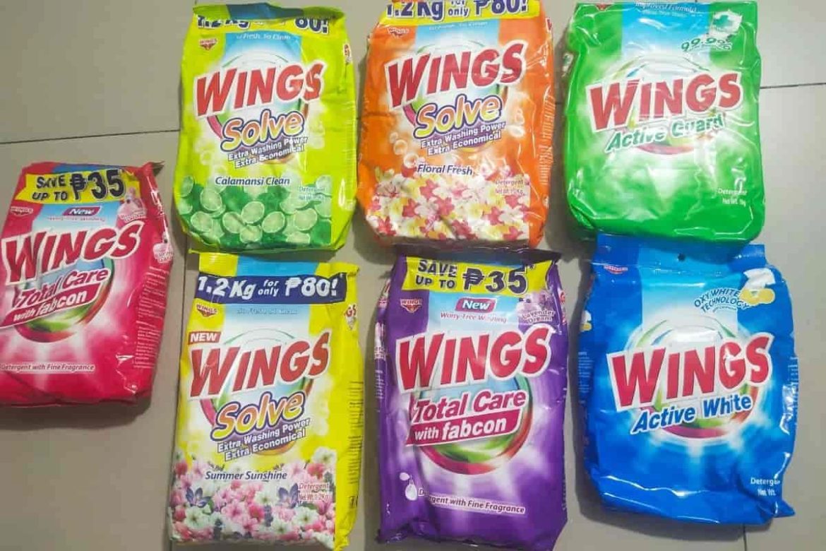 Wings Detergent Powder; Bleach Content Allergen Free Dirt Stain Removal